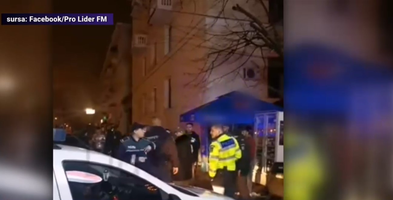 VIDEO Scandal cu polițiști în plină stradă, la Galați: Doi bărbați au fost duși la Poliție, iar altul la spital