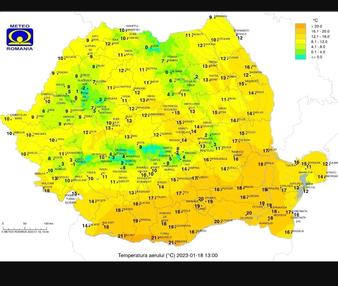 Cea mai caldă zi de ianuarie din ultimii 22 de ani în București. Câte grade arată termometrele