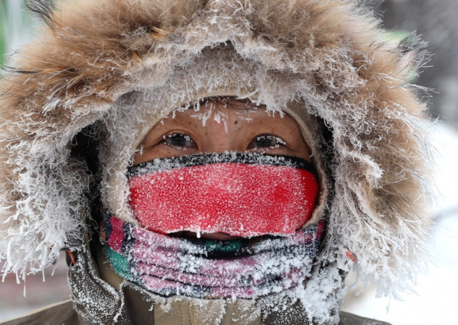 Frosty weather in Yakutsk, Russia