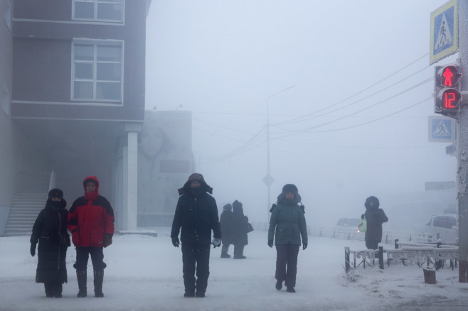 Freezing weather in Yakutia, Russia