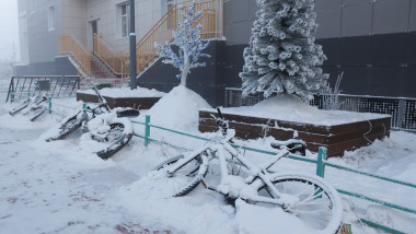 Freezing weather in Yakutia, Russia