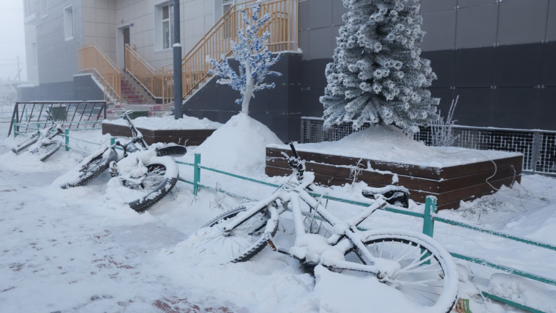 Freezing weather in Yakutia, Russia