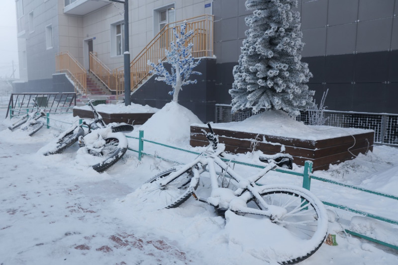 Freezing weather in Yakutia, Russia