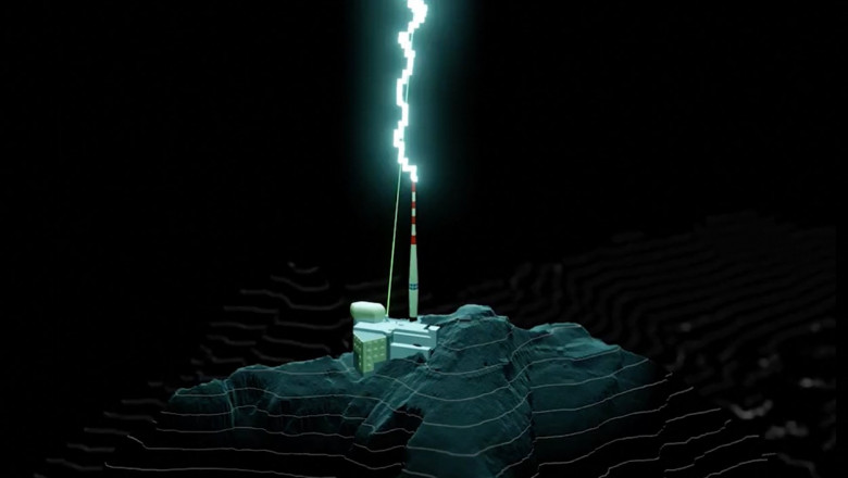 Un dispozitiv laser folosit pentru devierea traseelor fulgerelor.
