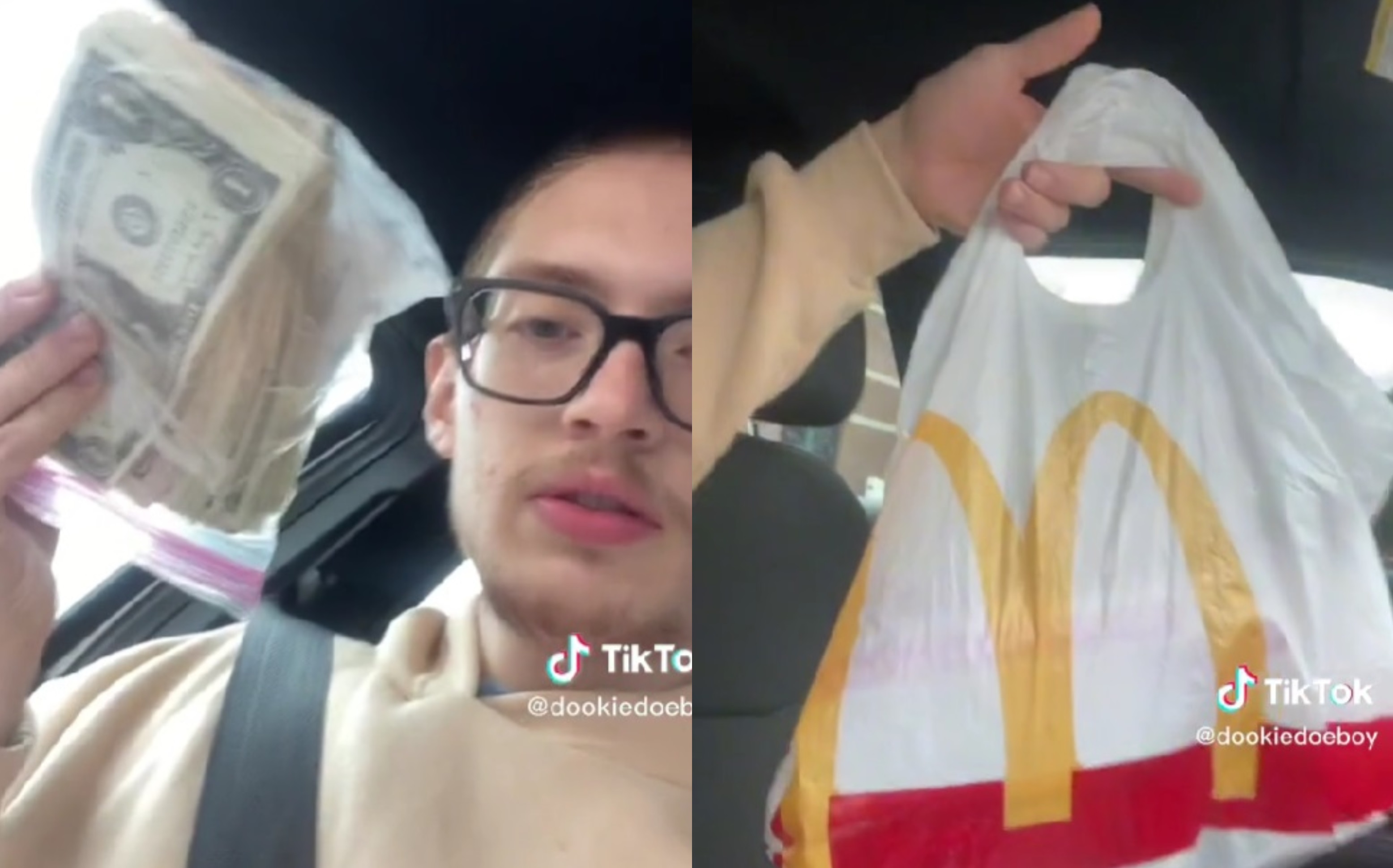 Un bărbat a găsit o pungă plină cu bani în comanda pe care a ridicat-o de la McDonald's. „Sunt doar câteva mii de dolari aici”