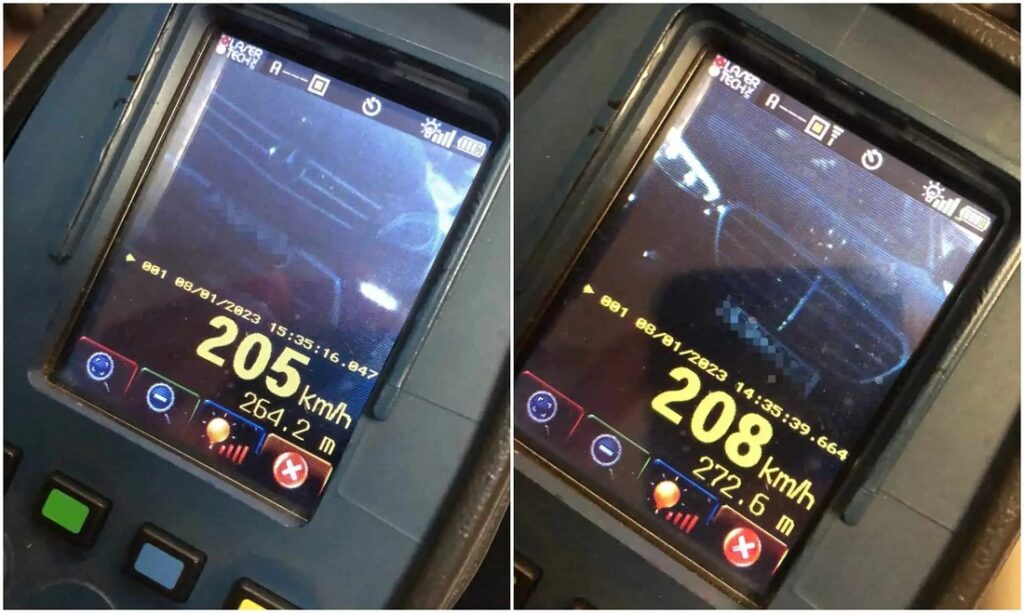 Un șofer din Cluj a fost prins de radar cu 208 km/oră pe A1, în județul Sibiu. Un altul, din Alba, cu 205 km/oră. Ce amenzi au primit