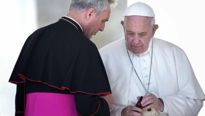 Monseniorul Georg Ganswein și papa Francisc