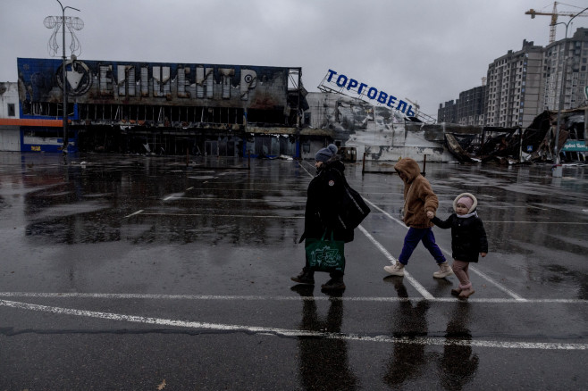 Supermarketul bombardat de ruși în Ucraina