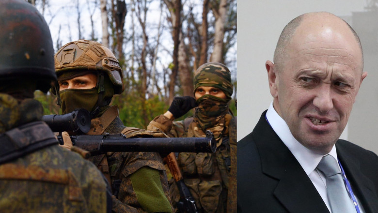 Soldați Wagner în Ucraina și Evgheni Prigojin