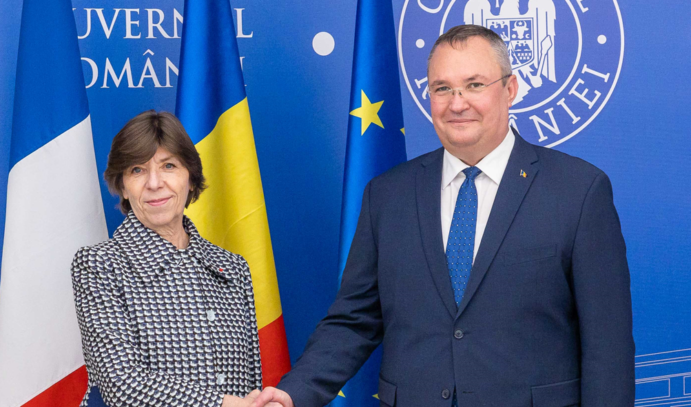 Ciuca a discutat cu ministrul francez de externe despre sprijinul Franţei pentru aderarea Romaniei la Schengen