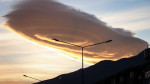 Lenticular clouds appear over Turkiye's Bursa