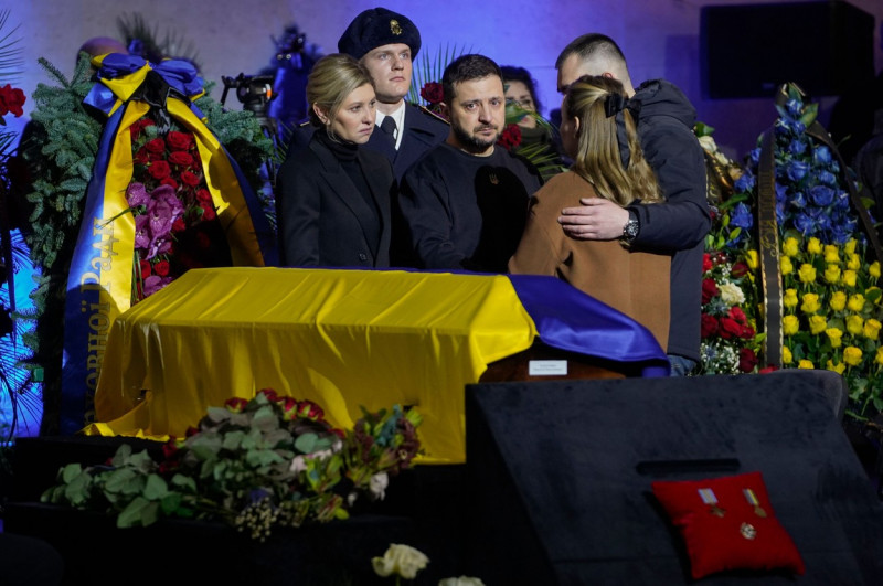 Funeral Ceremonies For The Victims Of The January 18 Helicopter Crash In Kyiv, Ukraine - 21 Jan 2023