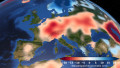 hartă care arată scăderea nivelului apelor subterane în Europa