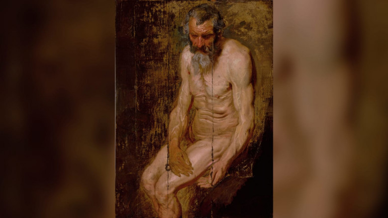 pictura reprezentand un bărbat dezbracat