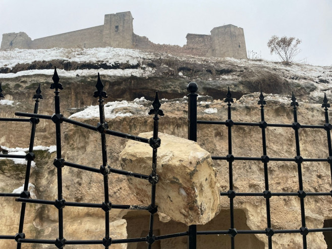 Historical Gaziantep Castle damaged in the 7.4 earthquake in Turkiye