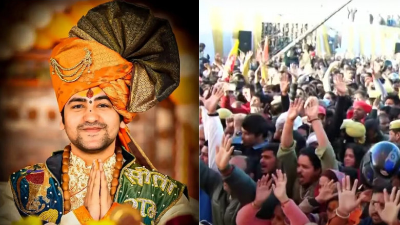 Guru Shastri / mulțimea care participă la unul dintre evenimentele sale