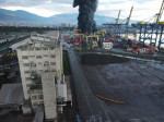 Fire Breaks Out In Iskenderu Port After Quake - Turkey