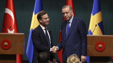 Ulf Kristersson și Recep Erdogan