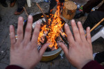 People wait in cold as rescues continue in Adana following deadly earthquakes