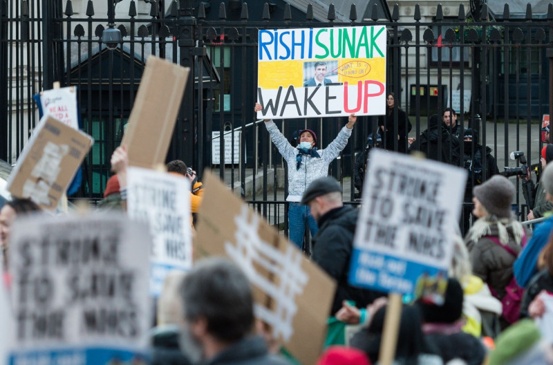 March In Solidarity With Striking Nurses In London, United Kingdom - 18 Jan 2023