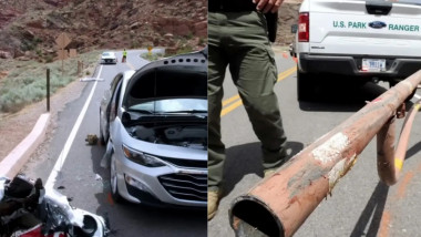 Imagini cu incidentul în urma căruia o femeie a fost decapitată de o barieră de metal într-un parc național din SUA