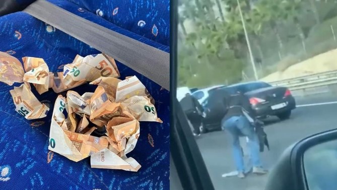 Blocaj uriaș pe o autostradă din Spania, după ce dintr-o mașină au zburat 20.000 de euro