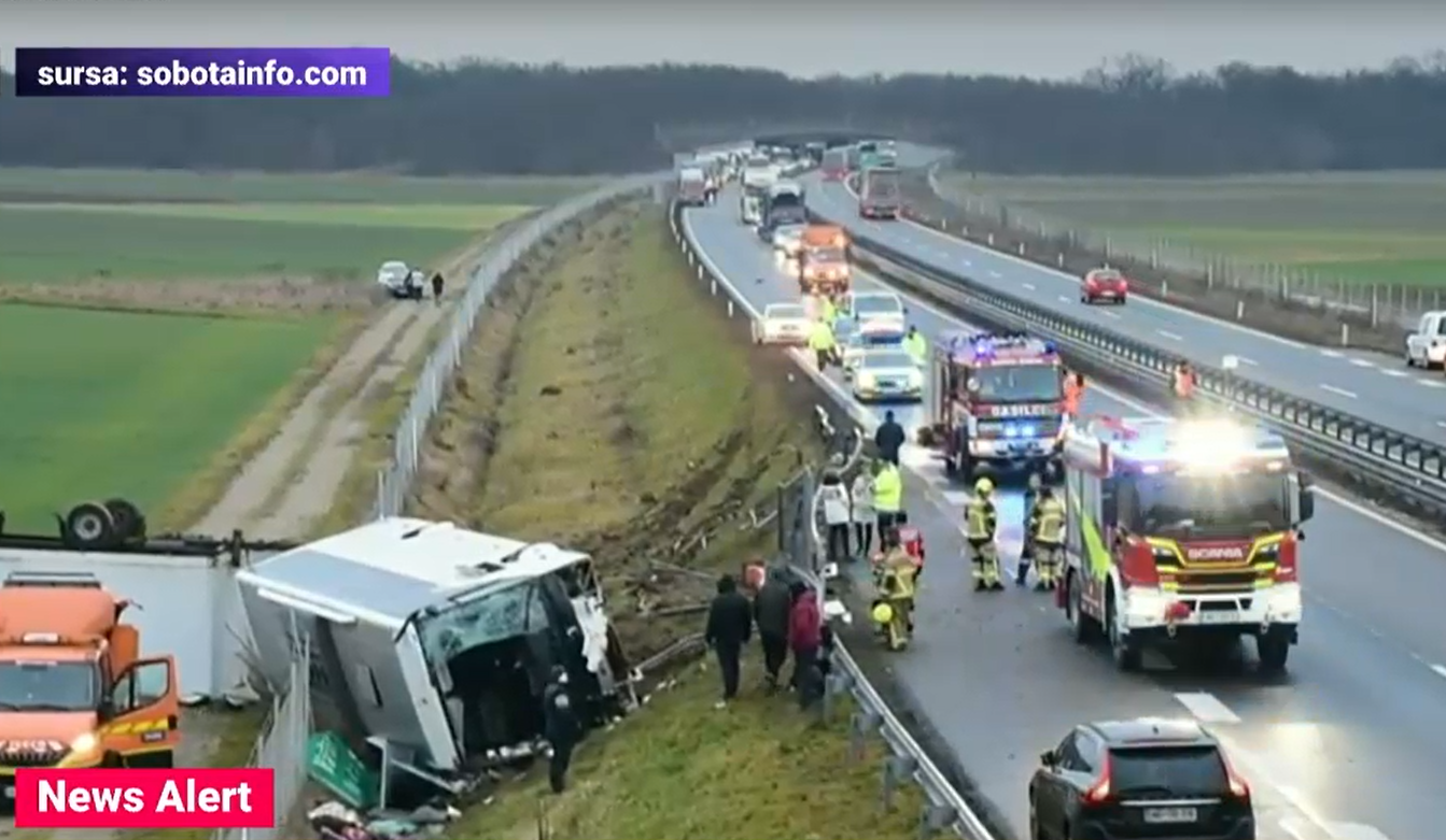 Un autocar cu 29 de români s-a răsturnat în Slovenia: sunt trei morți și 3 răniți