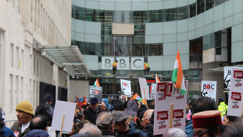 Protest in London over BBC documentary on Indian PM Modi