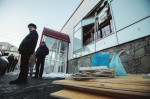 Aftermath of meteorite explosion in Chelyabinsk