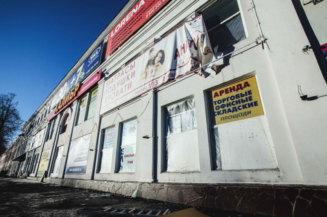 Aftermath of meteorite explosion in Chelyabinsk