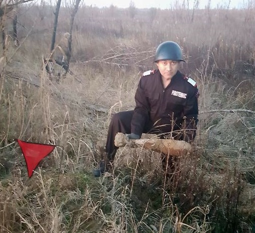 Un proiectil neexplodat, de calibrul 120 mm, a fost descoperit de un vânător în Giurgiu