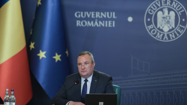 Premierul României, Nicolae Ciucă, partiipă la o ședință de guvern pe 11 ianuarie 2023.
