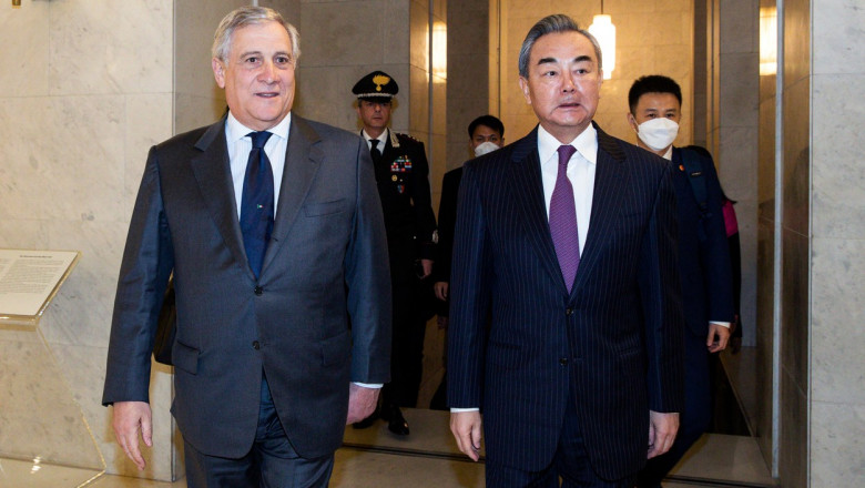 Ministrul de Externe al Italiei, Antonio Tajani s-a întâlnit la Roma cu omologul său din China, Wang Yi.