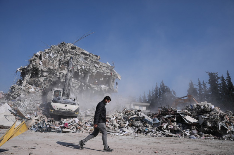 Aftermath of the earthquakes in quake-hit Hatay