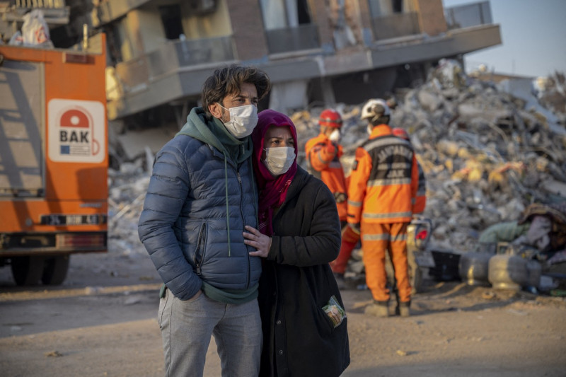 Aftermath of the devastating earthquakes hit the southern Turkiye