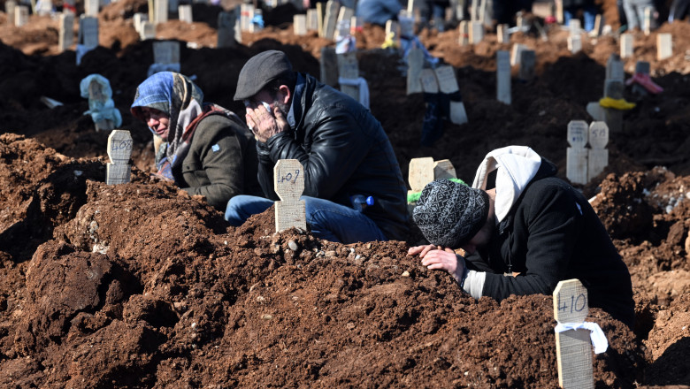 Cimitire pline în Turcia și Siria, sute de cadavre vor ajunge în gropi comune