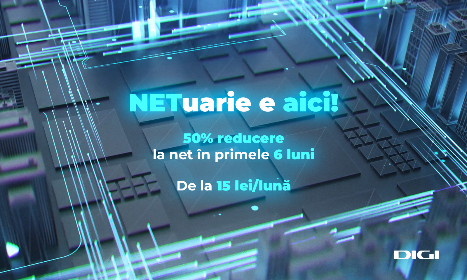 NETUARIE aduce reduceri de 50% abonamentelor de internet, timp de 6 luni