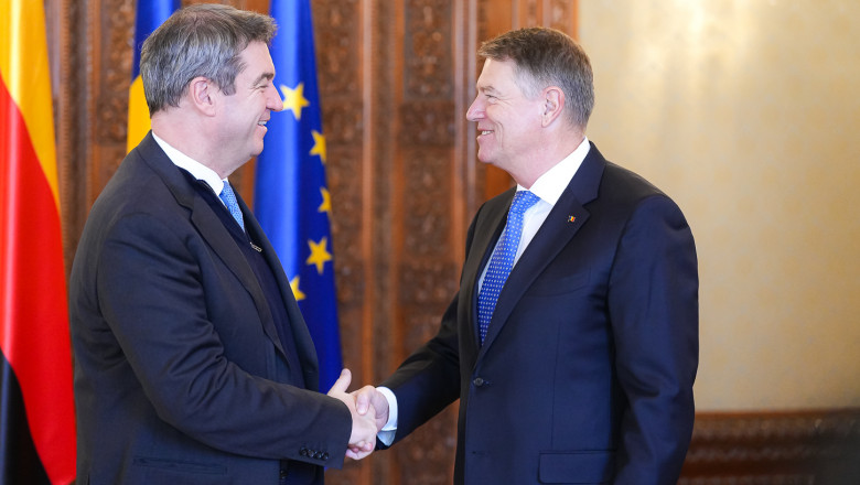 klaus iohannis da mana cu prim-ministrul landului Bavaria, Markus Soder