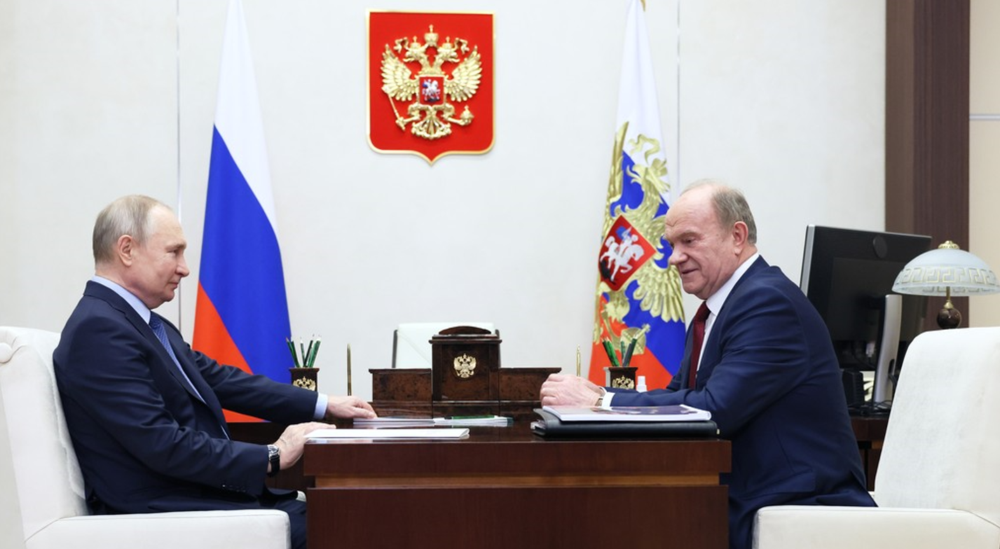 Putin s-a întâlnit cu liderul Partidului Comunist rus şi remarcă potrivirea lor de idei: Comuniştii au oferit soluții pentru securitate