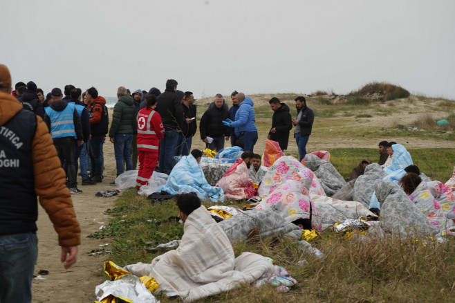 Migrant Boat Wreck in Cutro in the Crotone Area with Dead and Missing, Italy - 26 Feb 2023