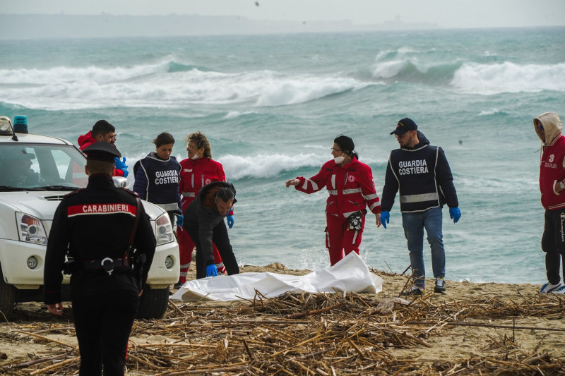 Migrant Boat Wreck in Cutro in the Crotone Area with Dead and Missing, Italy - 26 Feb 2023