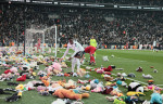 Besiktas Fans Throw Toys For Earthqauke Children