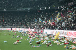 Besiktas Fans Throw Toys For Earthqauke Children