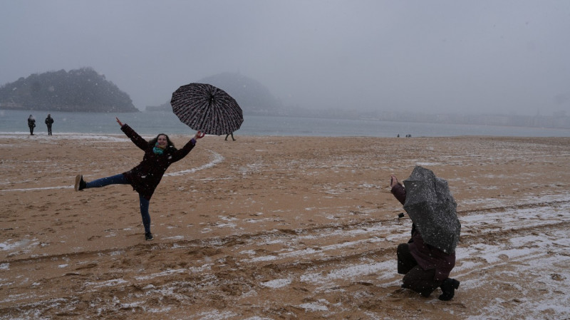 Storm Juliette Brings Snow To Spain