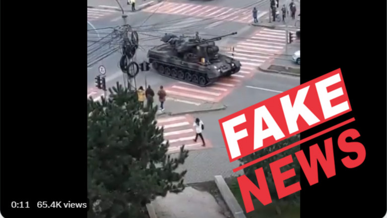 poza cu stampila fake news