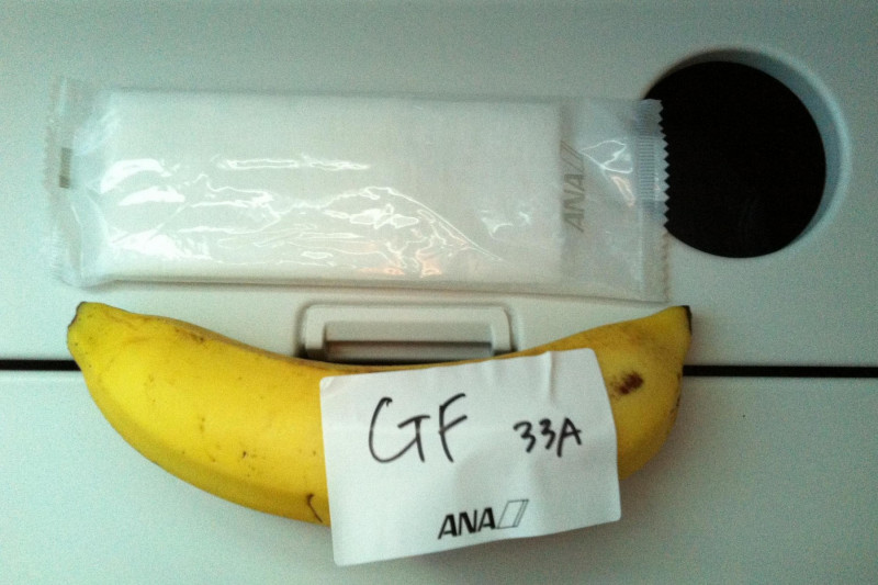 banană în avion