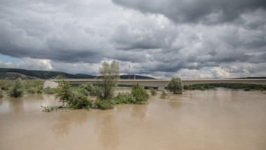 inundaţii în satul Hoghiz din judeţul Braşov, pe 1 iulie 2018.