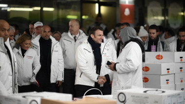 Macron Visits The International Wholesale Market - Rungis, France - 21 Feb 2023