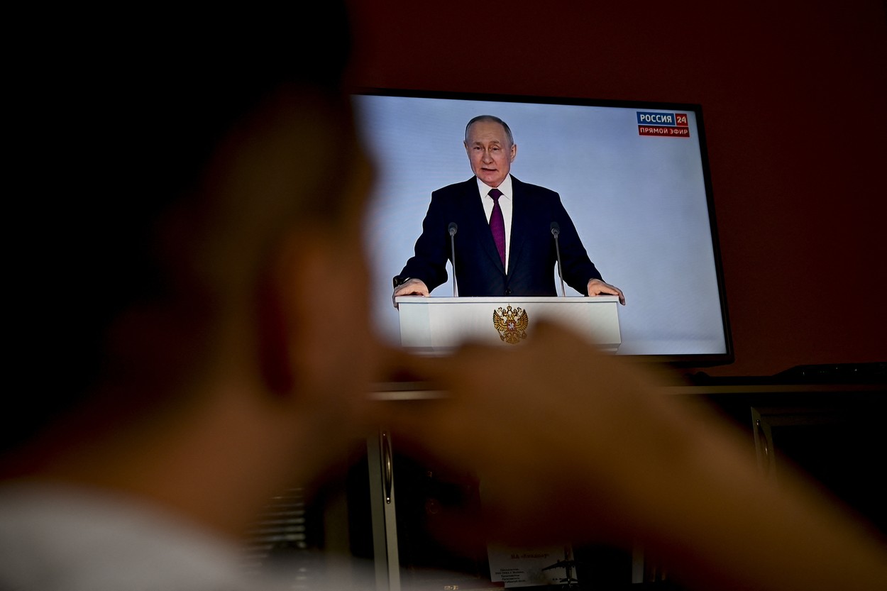 ”Se desfăşoară lucrări tehnice”, mesaj în timpul discursului lui Vladimir Putin. Mai multe site-uri de stat ruse au picat