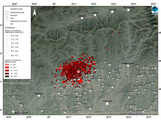 4.1 earthquake in Gorj.  Frightened, people took to the streets